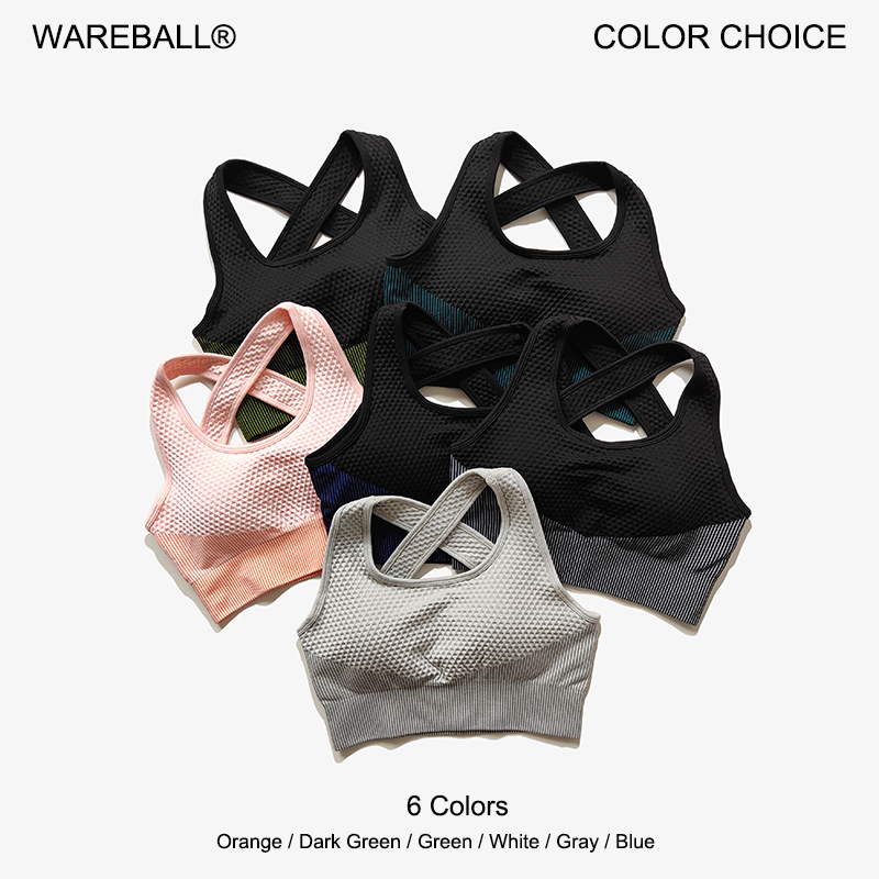 Sports Bra High Impact - WAREBALL, 6 colores, Sujetador deportivo para